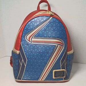Loungefly Marvel "Ms. Marvel" Blue and Red Mini Backpack